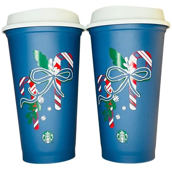 2021 Starbucks Holiday Hot Cup 16oz Blue Color Changing 2 - Picture 1 of 5